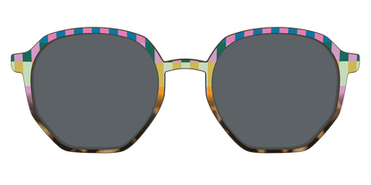 The Polarized Summer Stripes Tortoise Sun Top