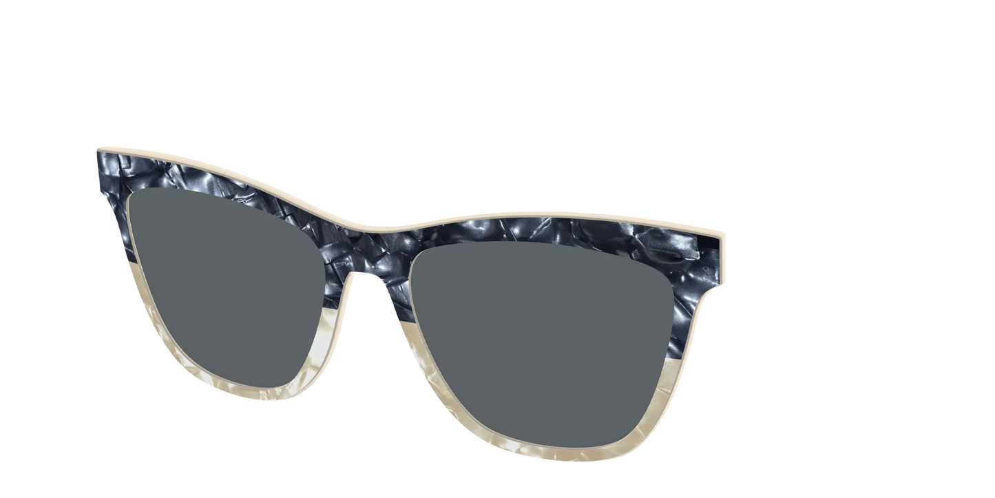 The Polarized Navy to Taupe Pearl Split Sun Top