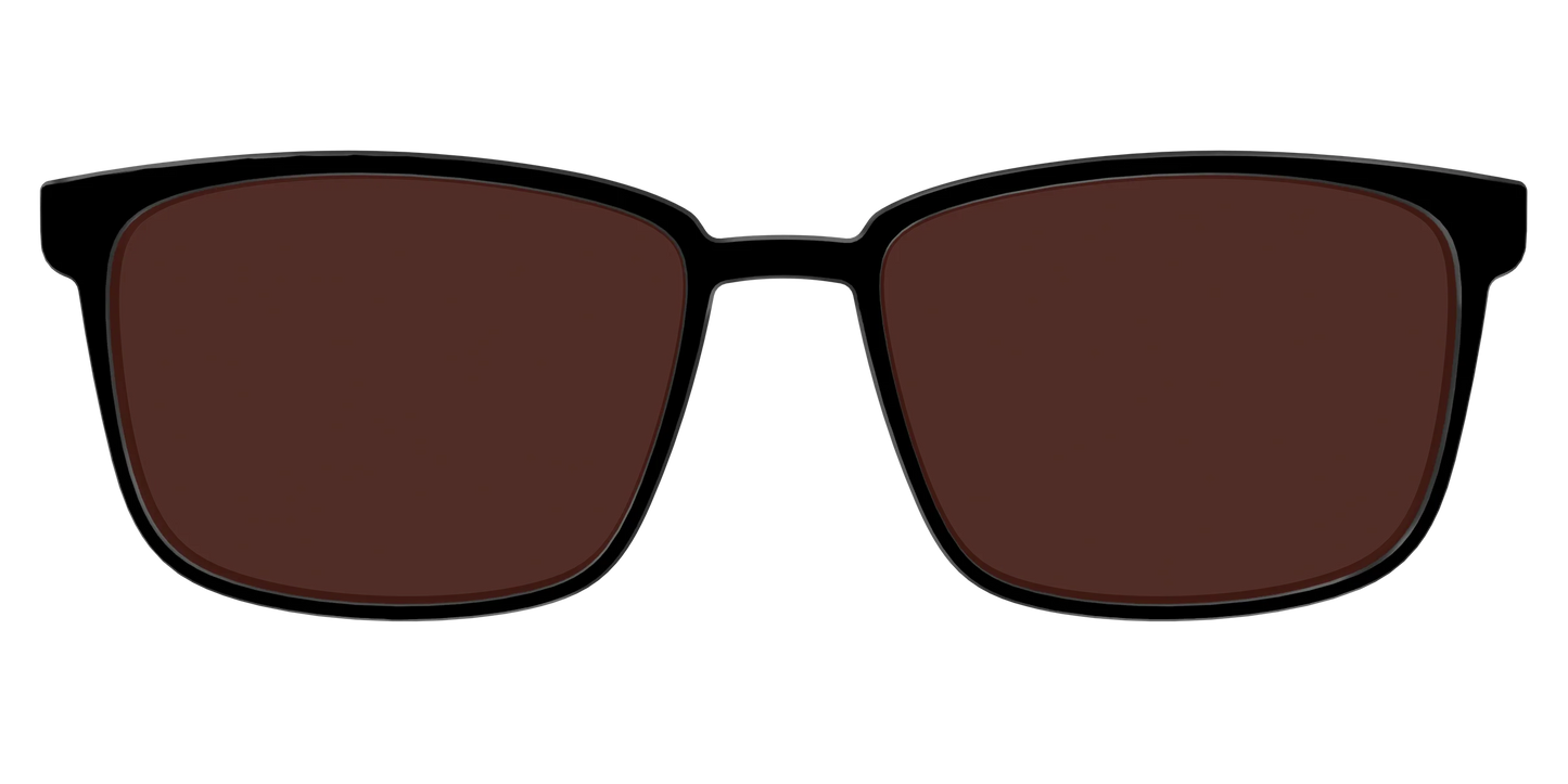 The Black with Brown Golf Lens