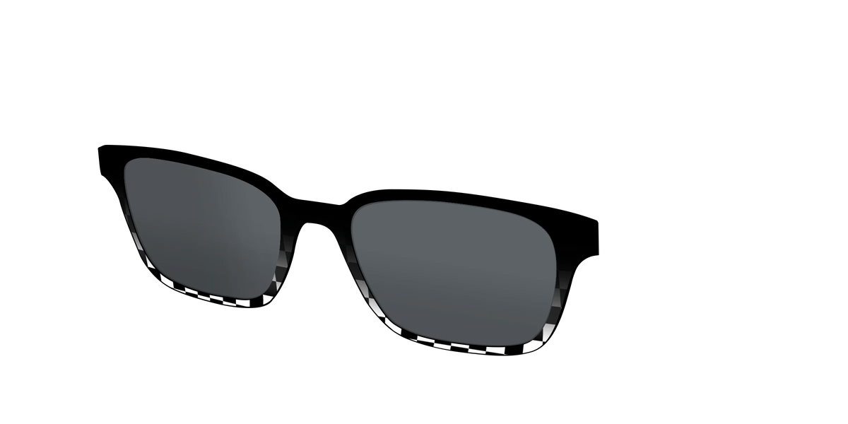 The Polarized Checkerboard Fade Sun Top