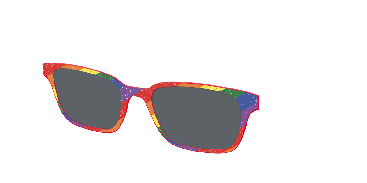 The Polarized Traditional Pride Flag Glitter Sun Top