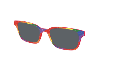 The Polarized Traditional Pride Flag Glitter Sun Top