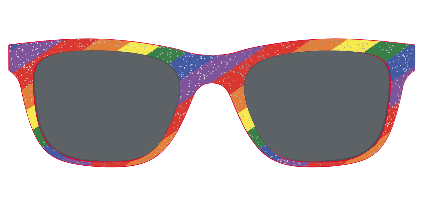 The Polarized Traditional Pride Flag Glitter Sun Top