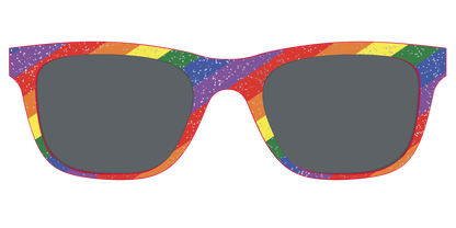 The Polarized Traditional Pride Flag Glitter Sun Top