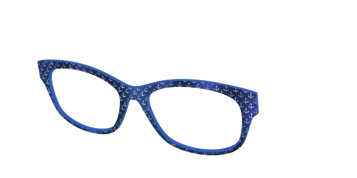 The Blue Shimmer with Silver Foil Anchors