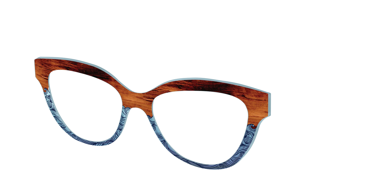 The Blue Wood Waves Crystal