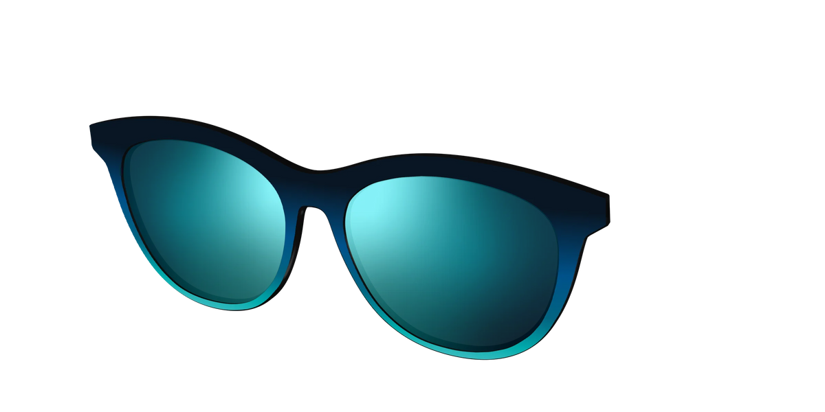 The Polarized Royal Blue to Seafoam Gradient Sun Top