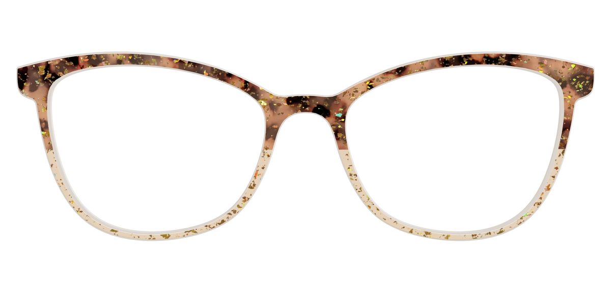 The Khaki Tortoise Crystal Split with Gold Flakes