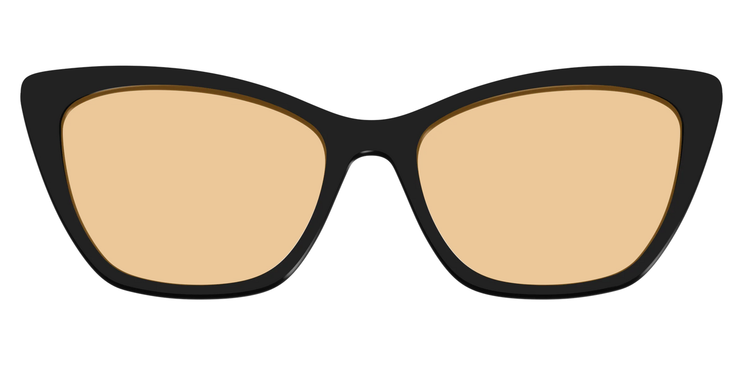 The Black With Umber Brown Lens