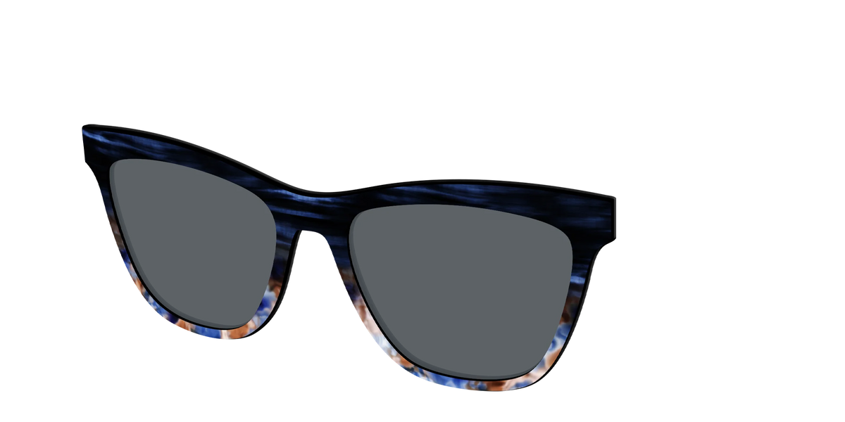 The Polarized Blue Horn Tortoise Sun Top