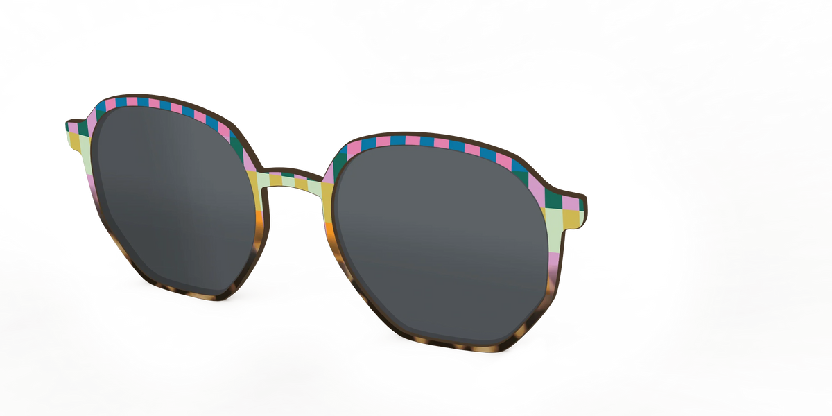 The Polarized Summer Stripes Tortoise Sun Top
