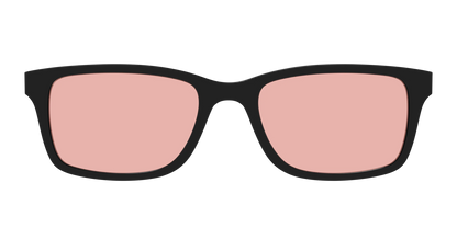 The Black With Coral Pink Lens