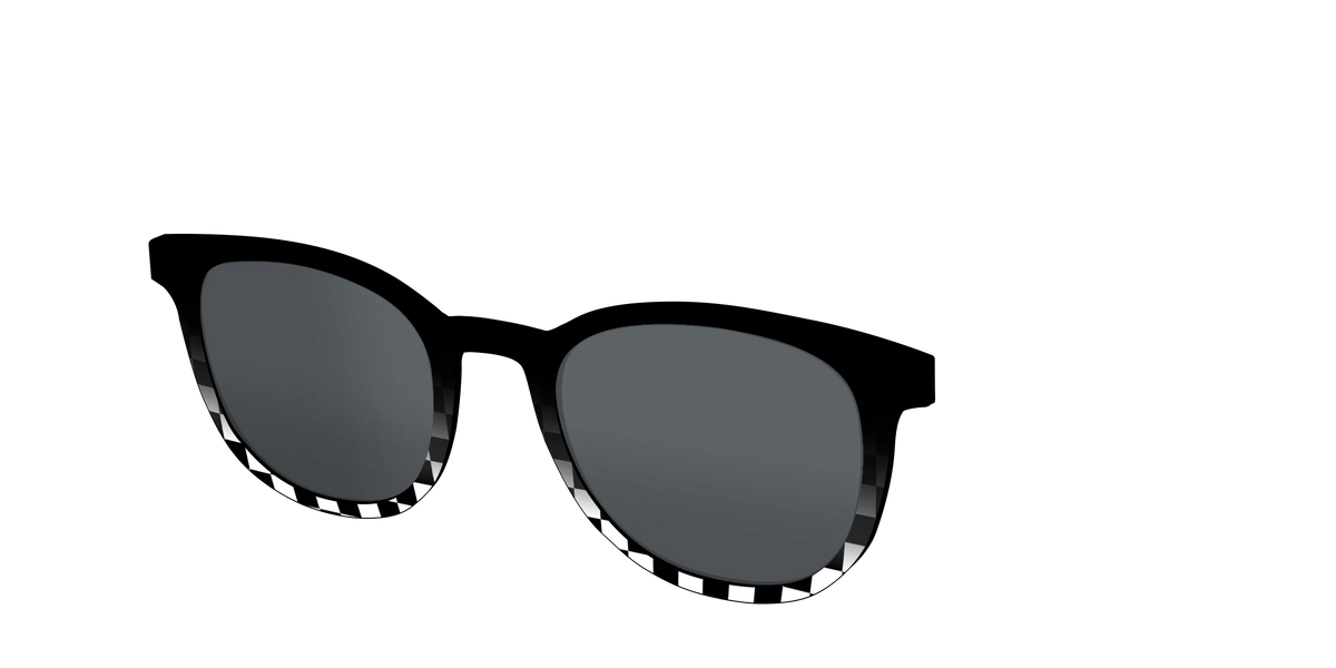 The Polarized Checkerboard Fade Sun Top