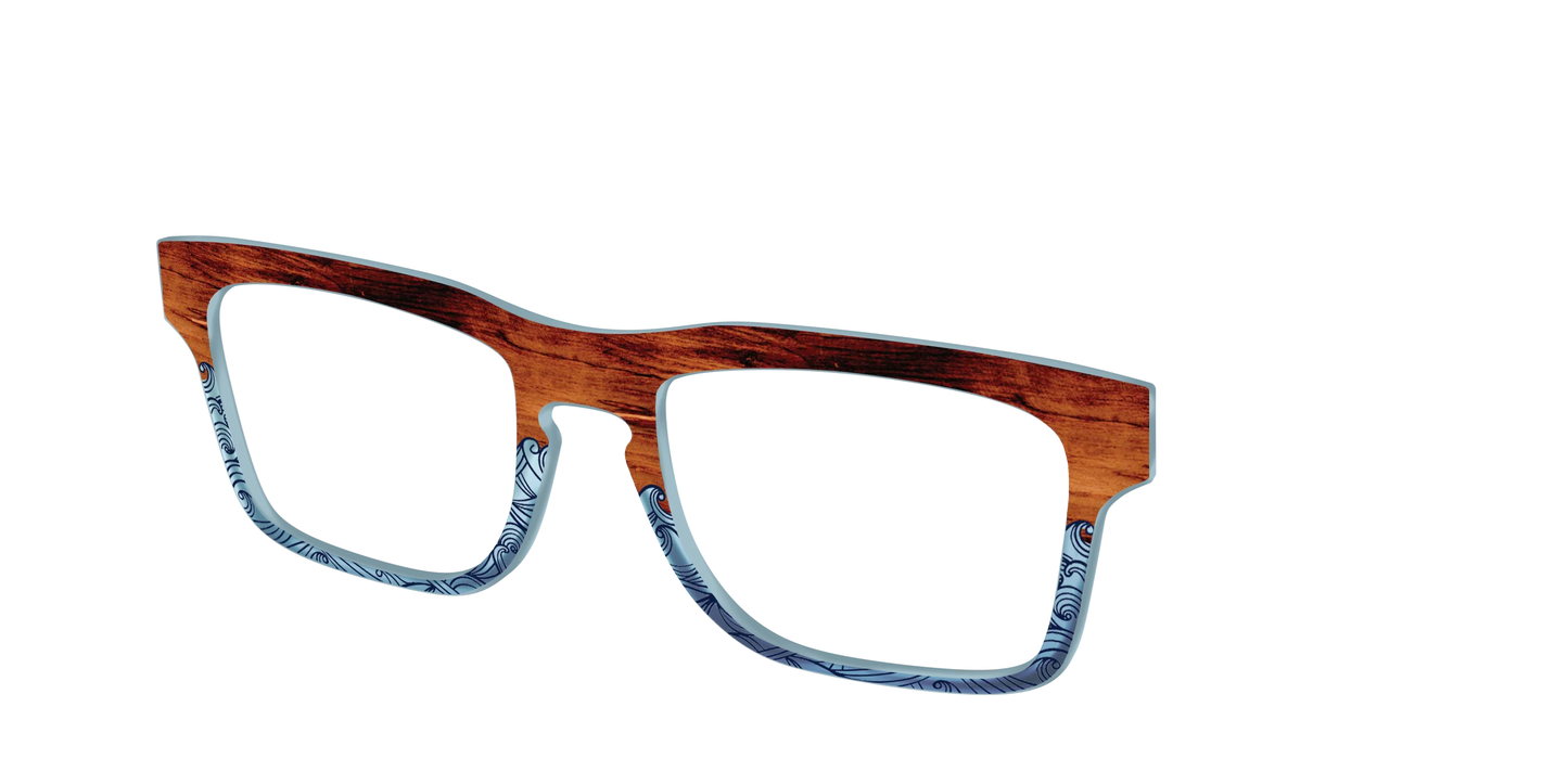 The Blue Wood Waves Crystal