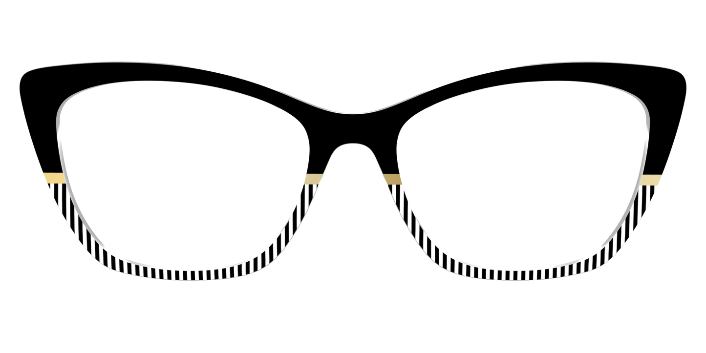 The Chic Stripes Crystal with Gold Foil