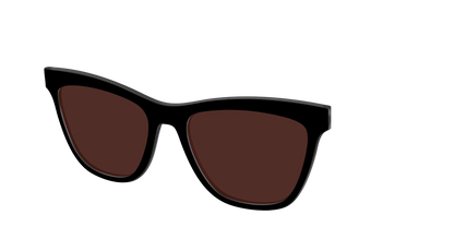The Black with Brown Golf Lens