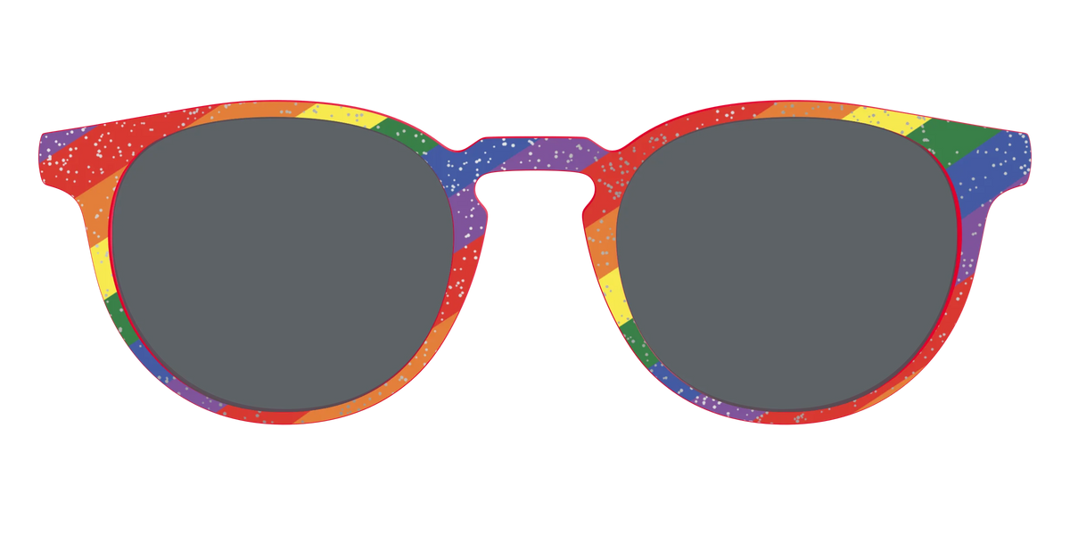 The Polarized Traditional Pride Flag Glitter Sun Top