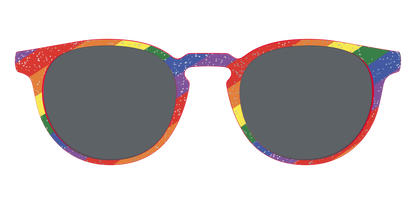 The Polarized Traditional Pride Flag Glitter Sun Top