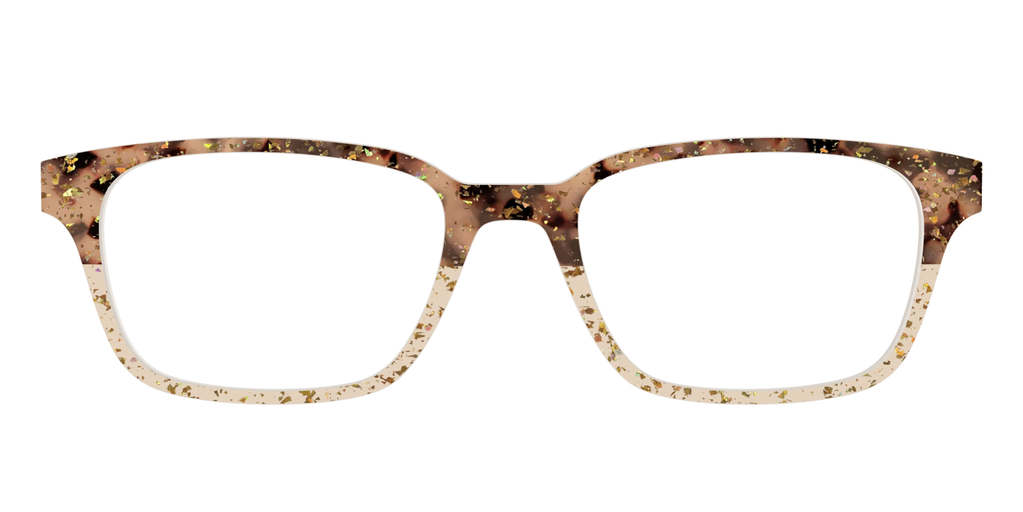 The Khaki Tortoise Crystal Split with Gold Flakes
