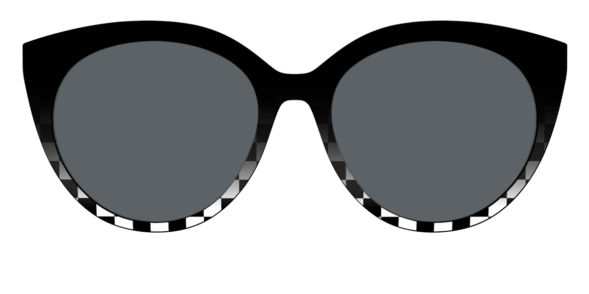 The Polarized Checkerboard Fade Sun Top