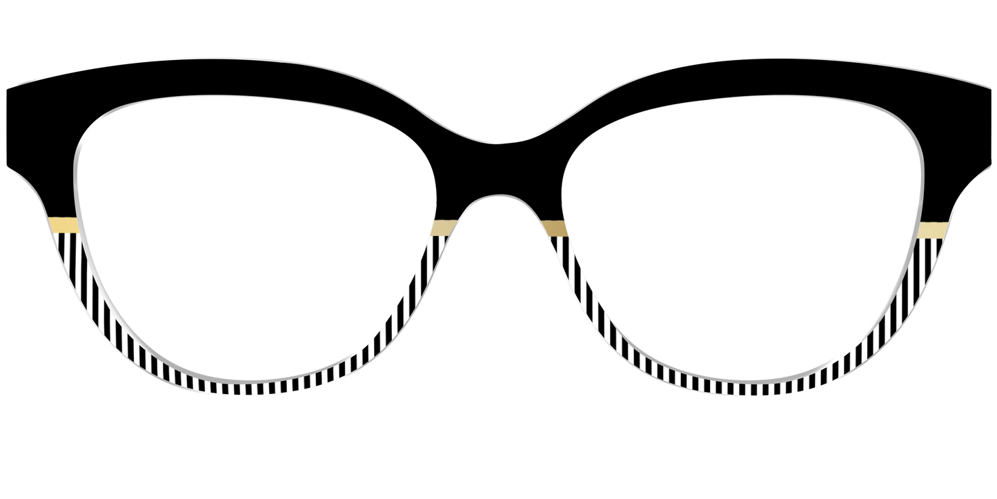 The Chic Stripes Crystal with Gold Foil