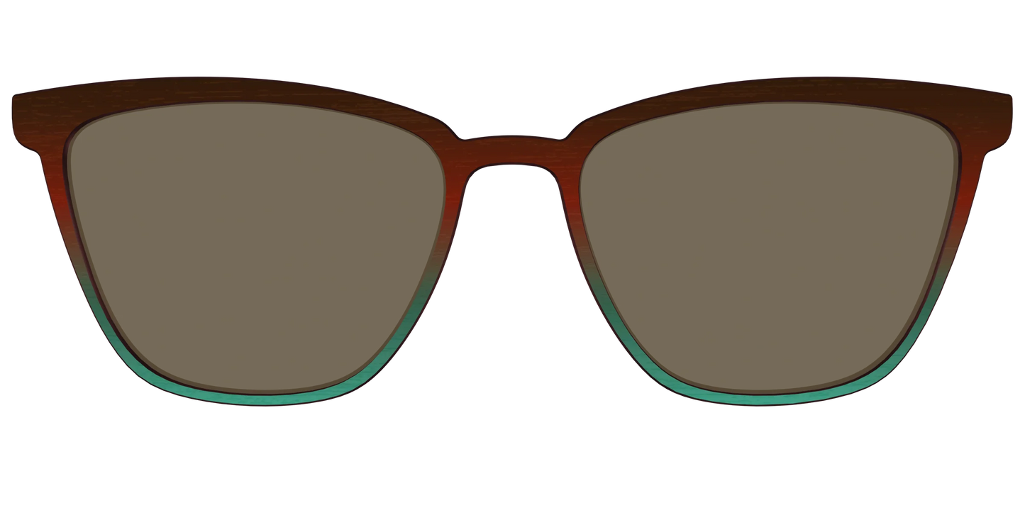 The Polarized Mahogany to Juniper Woodgrain Sun Top