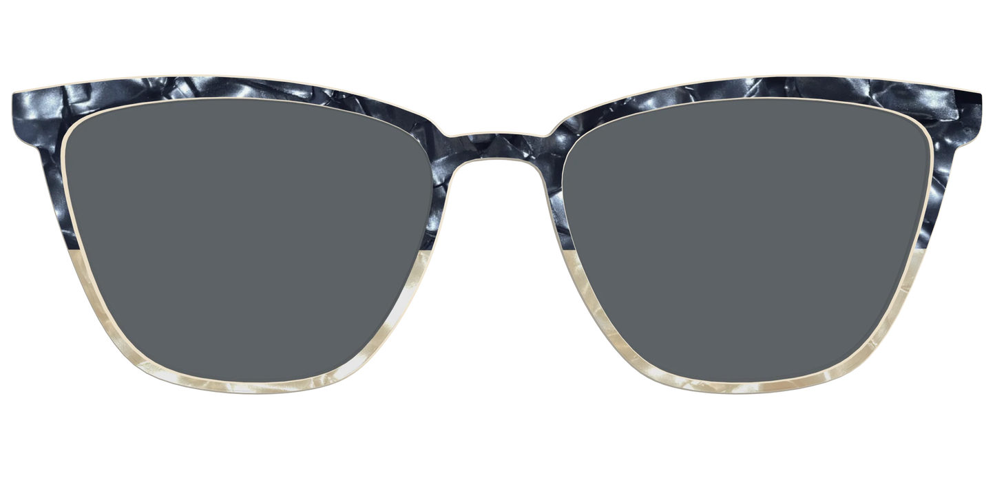 The Polarized Navy to Taupe Pearl Split Sun Top