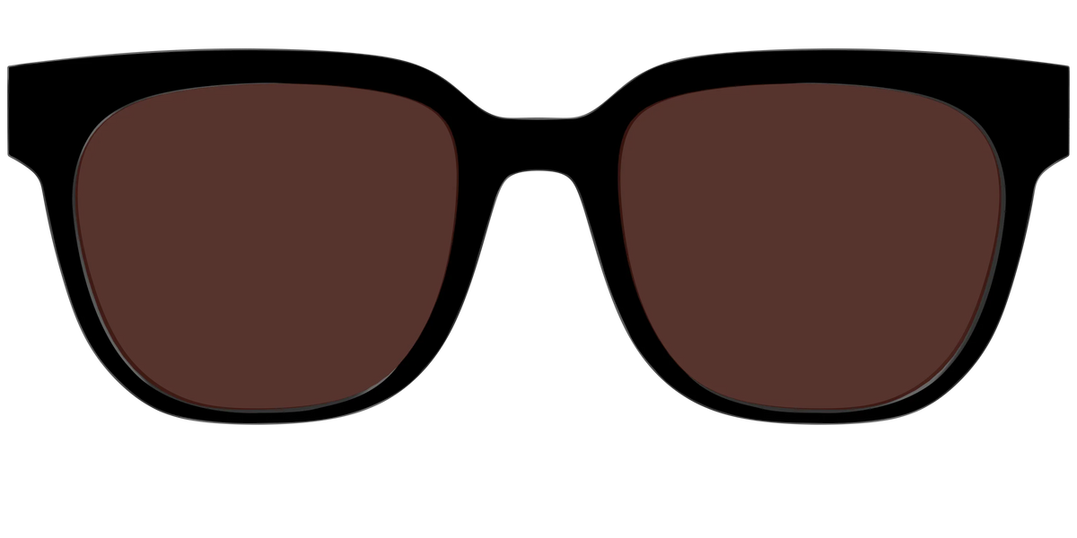 The Black with Brown Golf Lens
