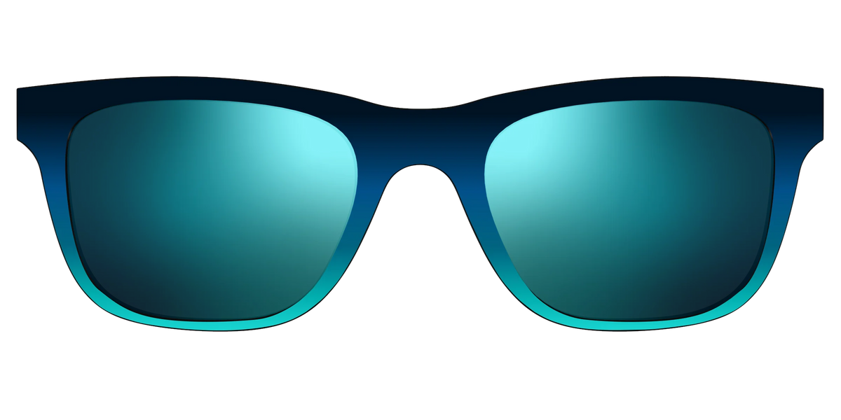 The Polarized Royal Blue to Seafoam Gradient Sun Top