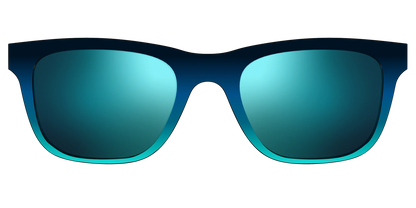 The Polarized Royal Blue to Seafoam Gradient Sun Top