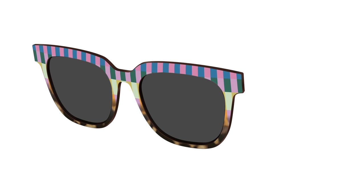 The Polarized Summer Stripes Tortoise Sun Top