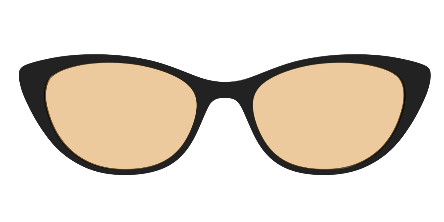 The Black With Umber Brown Lens