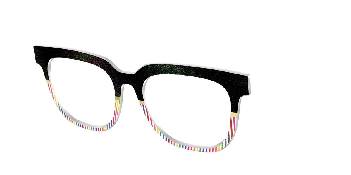 The Chic Pride Stripes Crystal with Gold Foil
