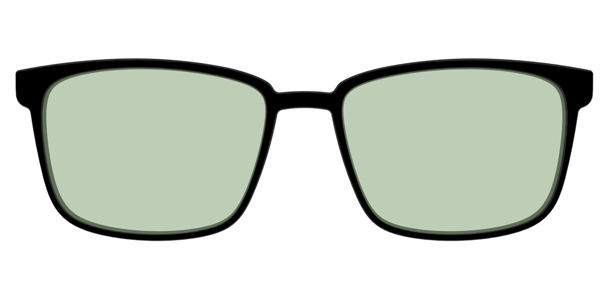 The Black With Sage Green Lens