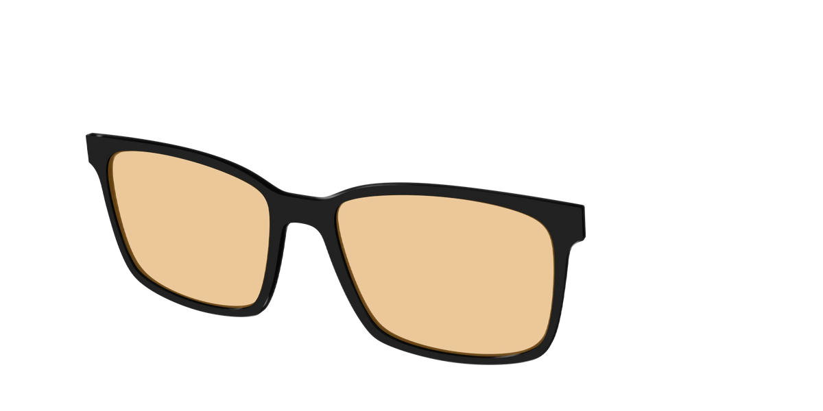 The Black With Umber Brown Lens