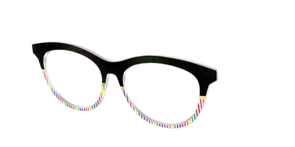 The Chic Pride Stripes Crystal with Gold Foil