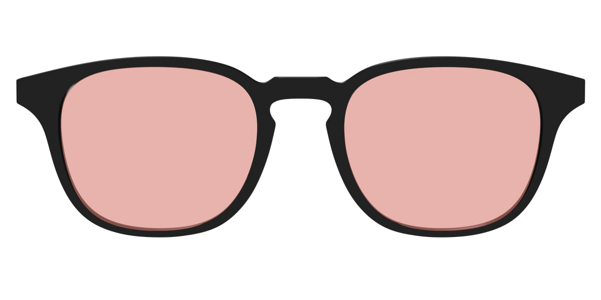 The Black With Coral Pink Lens