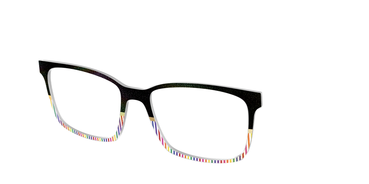 The Chic Pride Stripes Crystal with Gold Foil