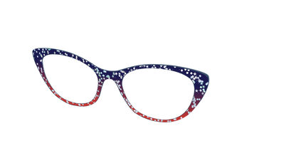 The Navy to Scarlet Gradient with Star Glitter