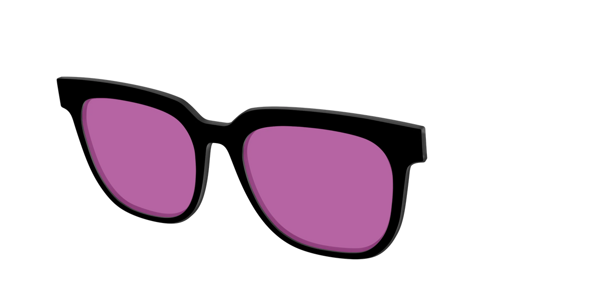 The Black with Violet Golf Lens