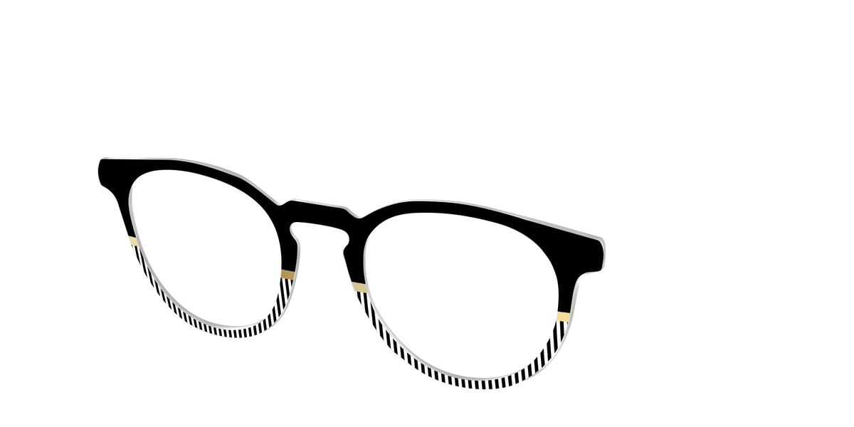The Chic Stripes Crystal with Gold Foil