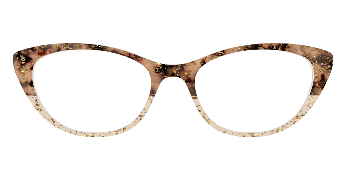 The Khaki Tortoise Crystal Split with Gold Flakes