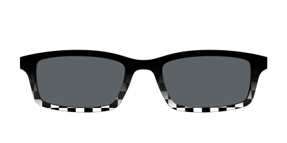 The Polarized Checkerboard Fade Sun Top