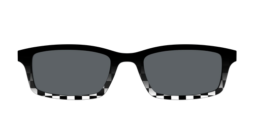 The Polarized Checkerboard Fade Sun Top