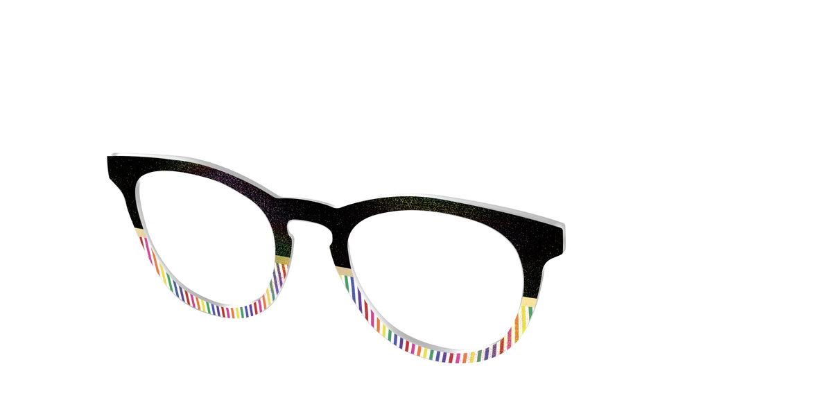 The Chic Pride Stripes Crystal with Gold Foil
