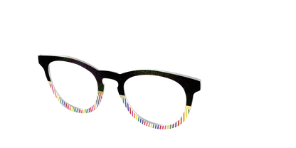The Chic Pride Stripes Crystal with Gold Foil