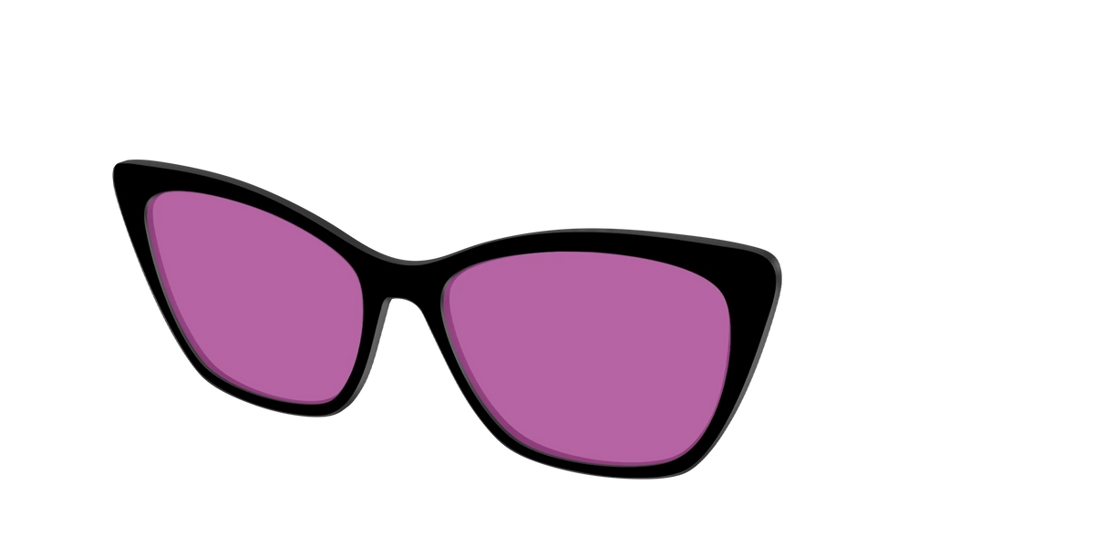 The Black with Violet Golf Lens