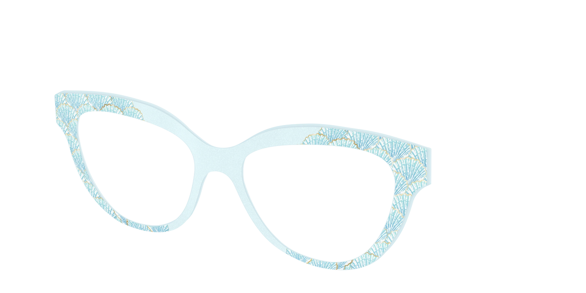 The Aquamarine Shells Shimmer with Gold Foil