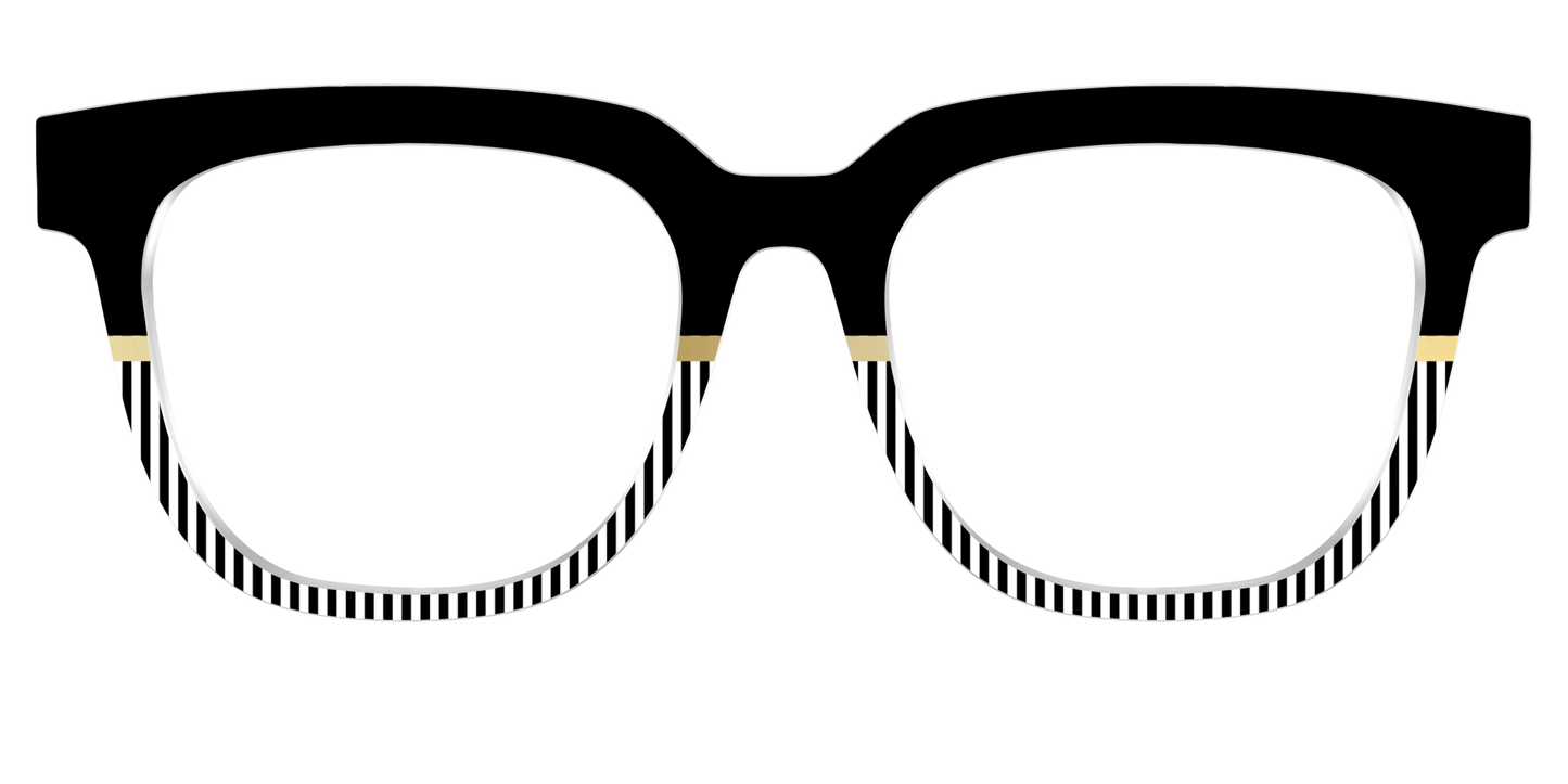 The Chic Stripes Crystal with Gold Foil
