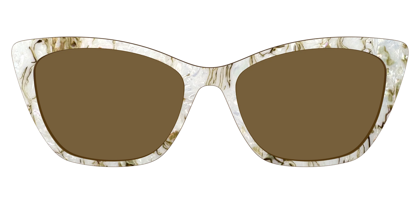 The Polarized Ivory Sand Pearl Shell Sun Top
